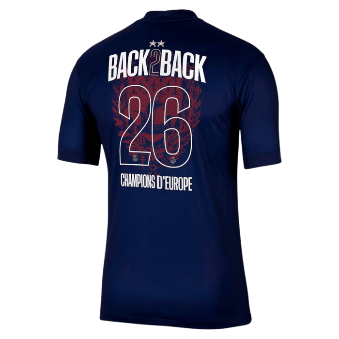 Maillot 25/26 PSG Domicile Champions - fan Version Back2Back - 26 - Maillots-Officiels.fr